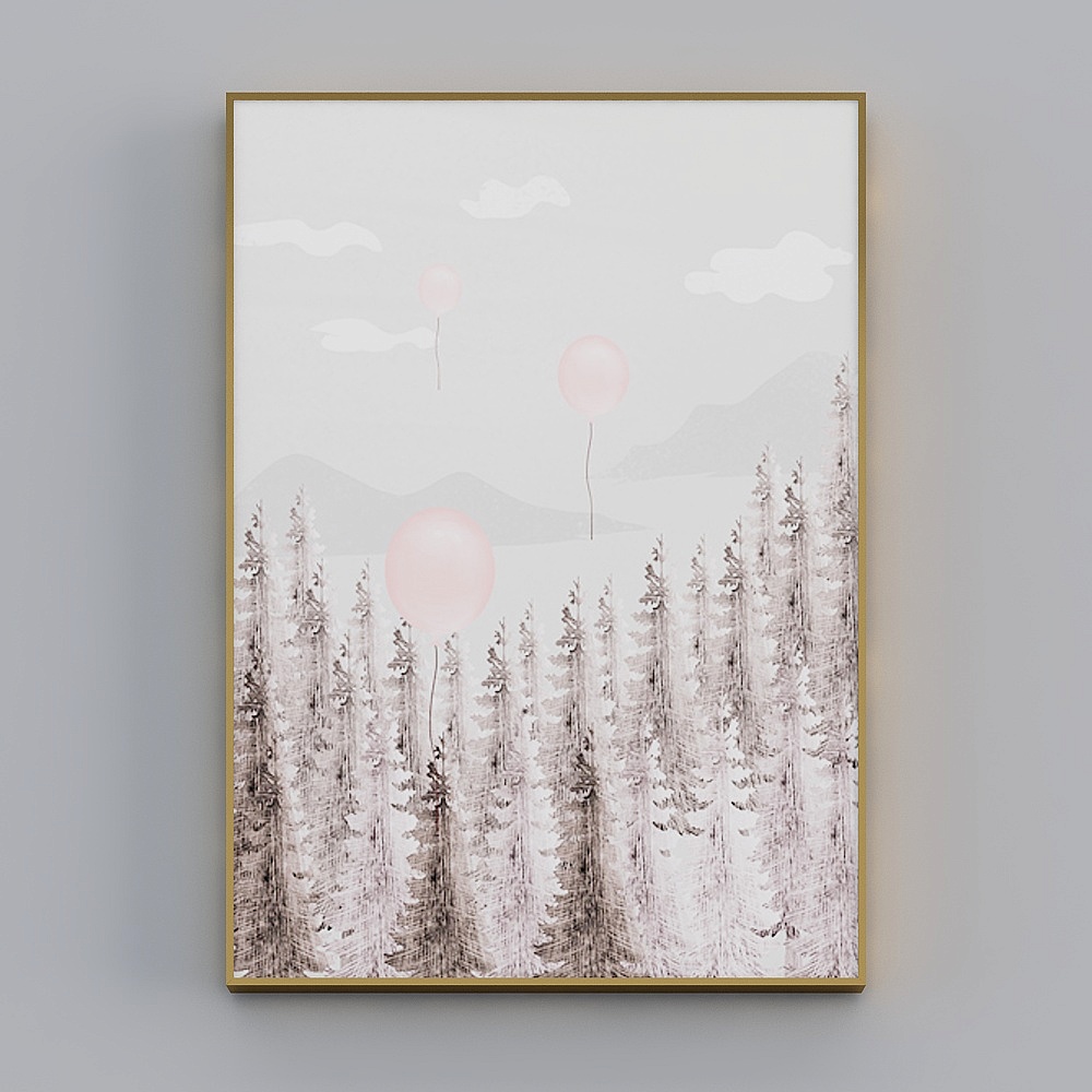 Hailong Hong - Nordic Wind - Living Room Bedroom Hyun-Hyun Decorative Painting - Four Seasons of the World