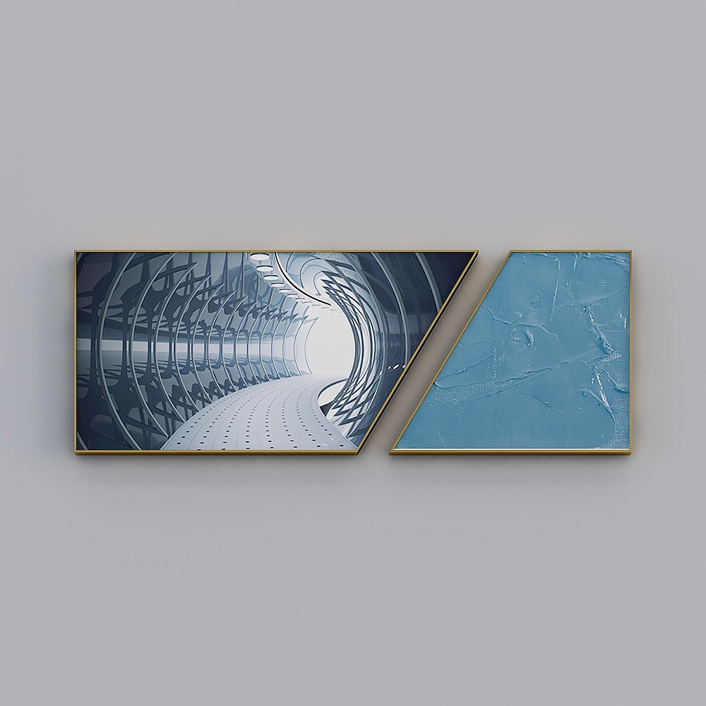 Hailong Hong - Modern Wind - Living Room Bedroom Decorative Painting - Architectural Melody