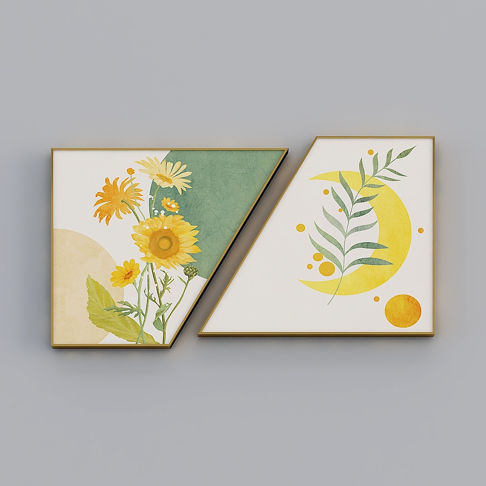 Hailong Hong - Nordic Wind - Living Room Bedroom Dining Room Decorative Painting - Sunflower