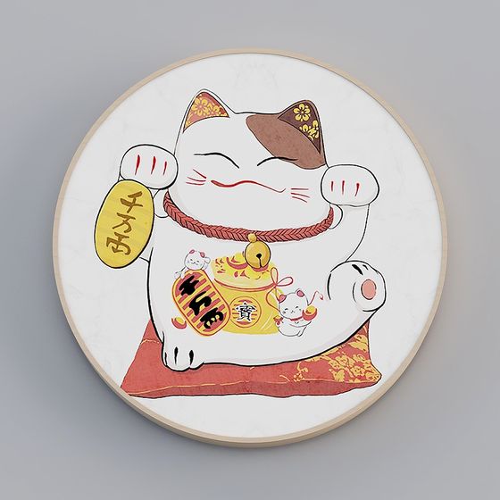 Fortune Cat Wall Art 3D Model