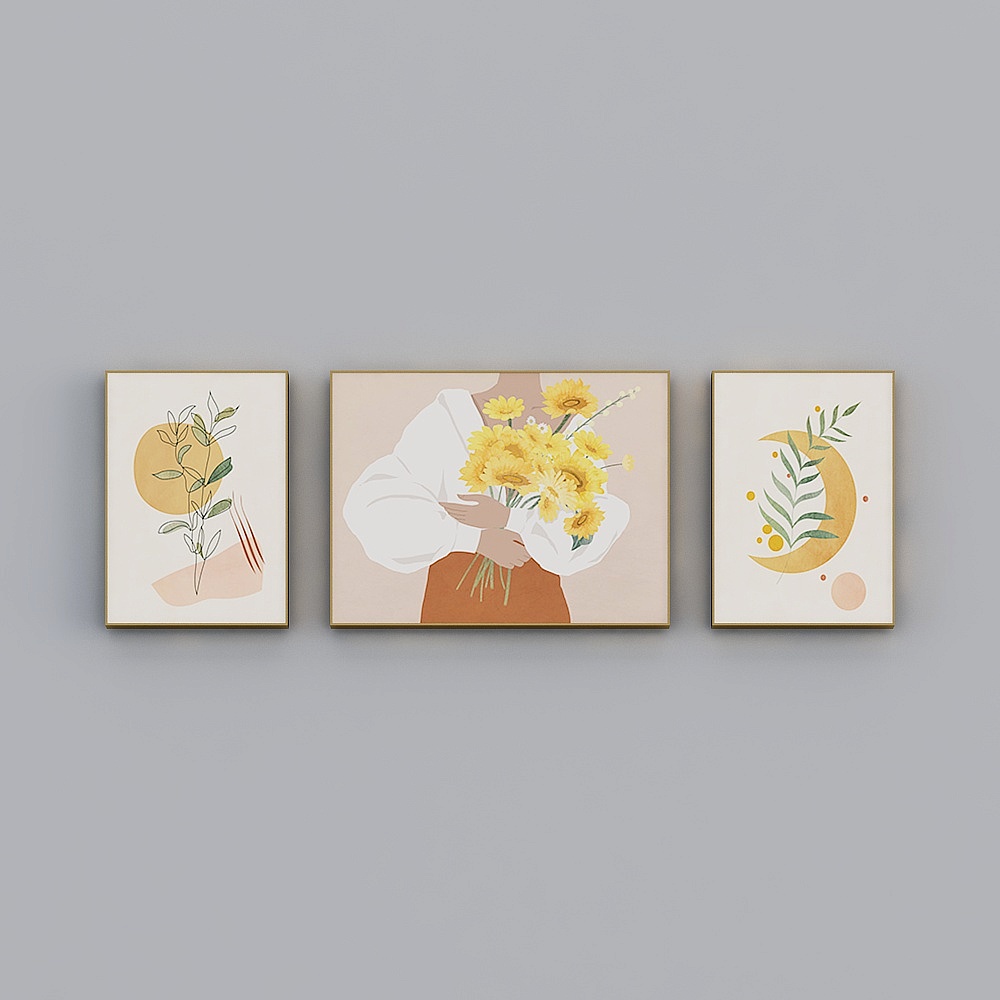 Hailong Hong - Modern Wind - Bedroom Living Room Decorative Painting - Dreaming of flowers