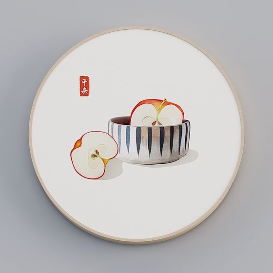 Apple and Bowl 3D model