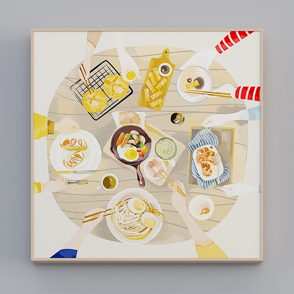 Hailong Hong - Nordic Wind - Living Room Bedroom Dining Room Decorative Painting - Good Times