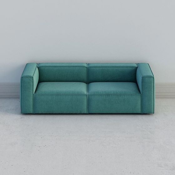 Stylish Low-Polygon 3D Sofa Model for Urban Spaces
