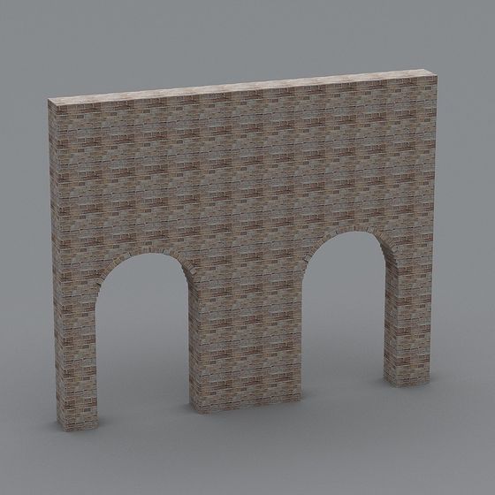 Intricate Low-Poly Brick Archway 3D model for Designers