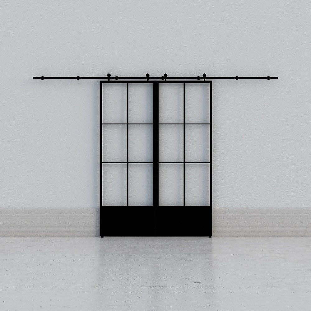 Industrial Style Barn Door 3D model