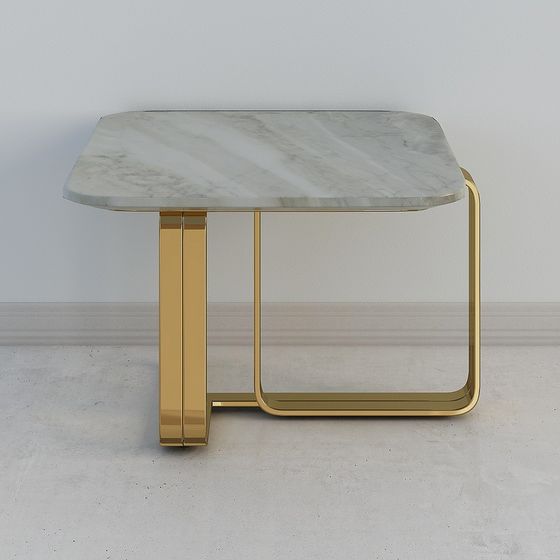Elegant Marble Side Table 3D model