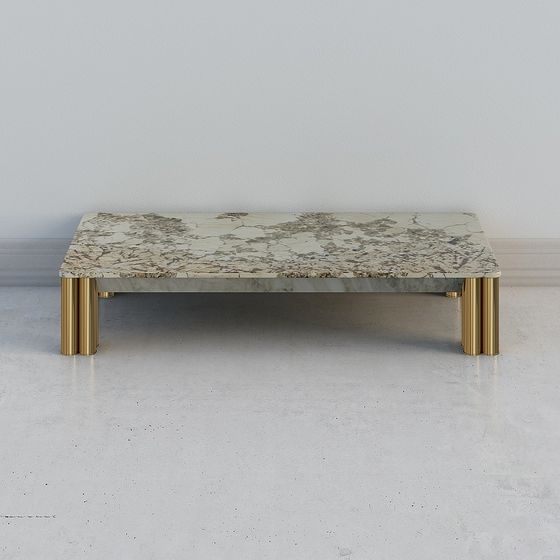 Elegant Marble Coffee Table 3D model