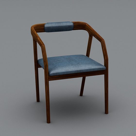 Elegant Low-Poly Chair 3D model