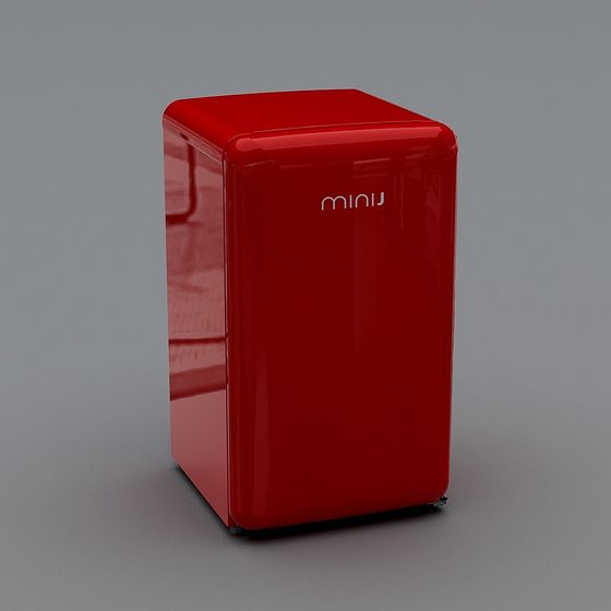 Vintage Modern Mini Fridge 3D model