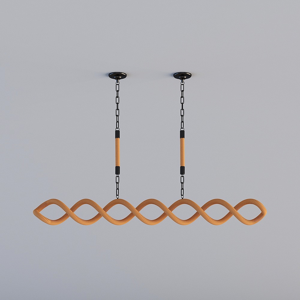 Industrial style bar-chandelier