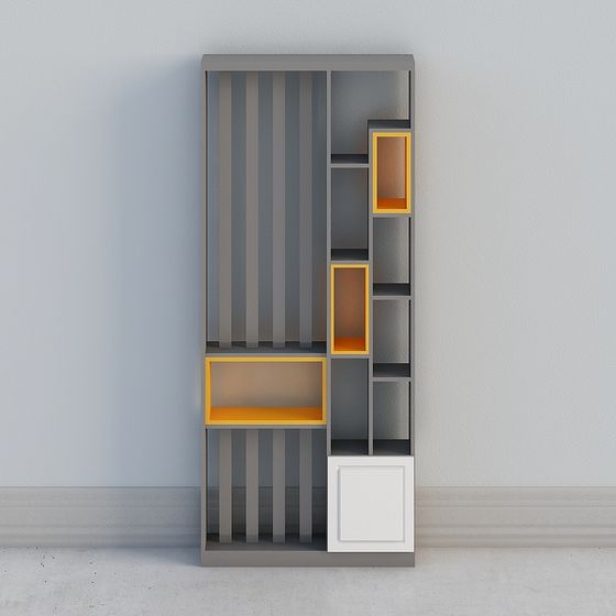 Urban Elegance Bookshelf 3D model for Aesthetic Interiors
