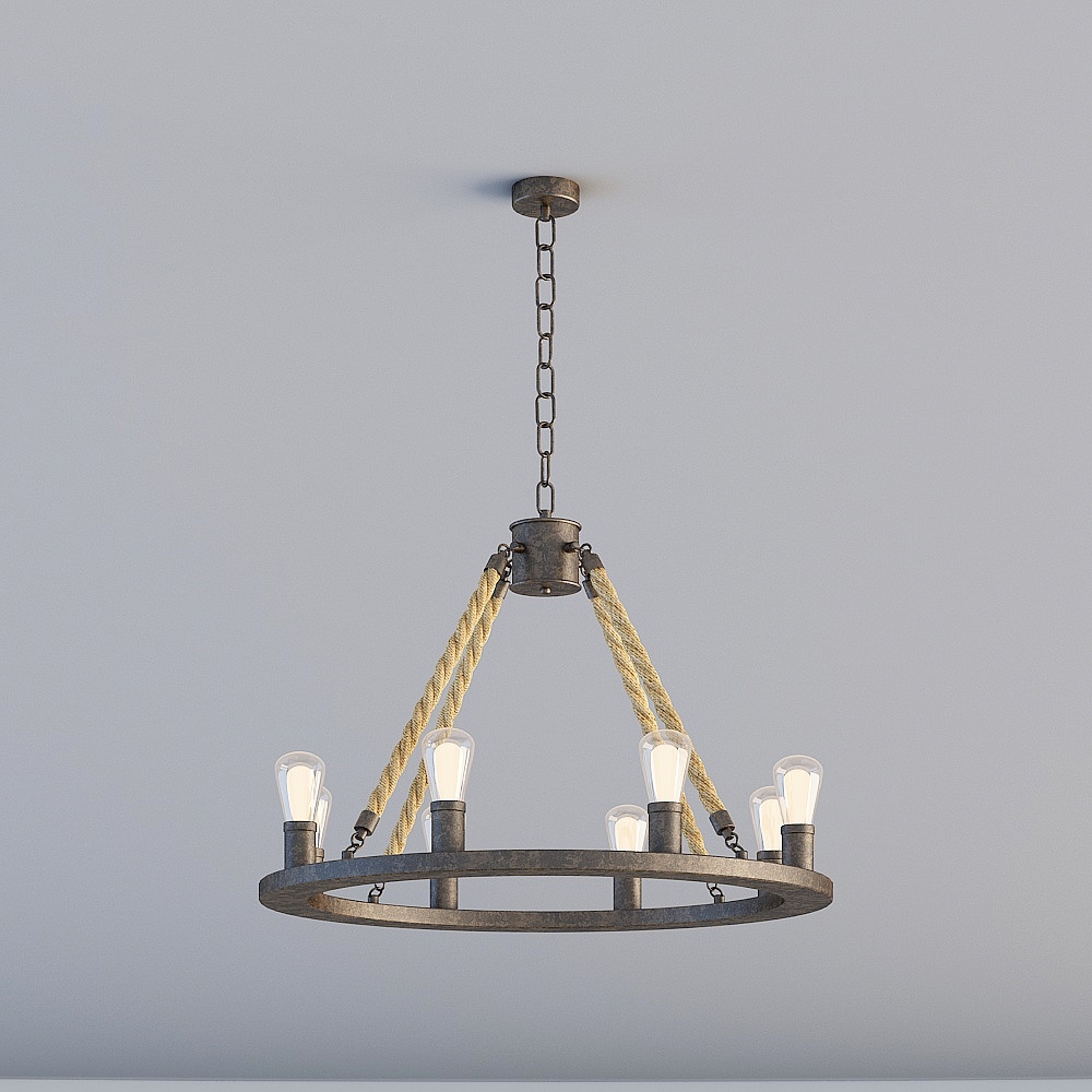Industrial LOFT Bar 3D Model - Chandelier