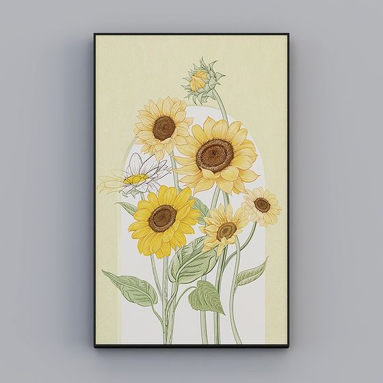 Poem of Sunflowers 3D model