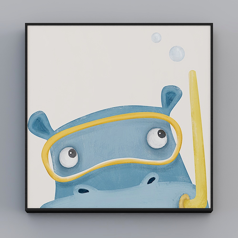 Happy Workshop - Modern Wind - Living Room Bedroom Children's Room Decorative Painting - Meng Pet Paradise