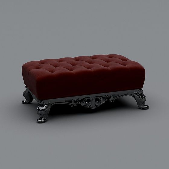 Red Bench 3D Model for Stylish Setup