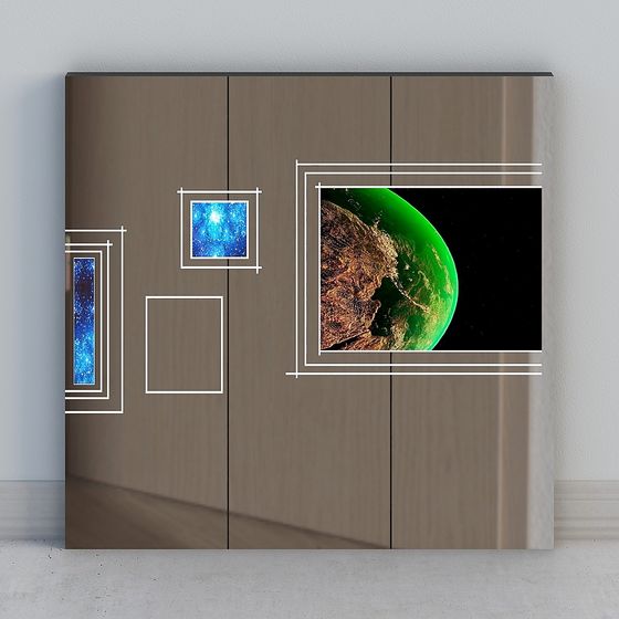 Cosmic Window Low-Poly 3D model