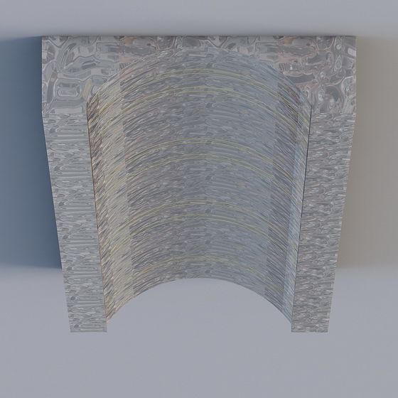 Curved Marble Lamp Shade 3D Model for Contemporary Designs