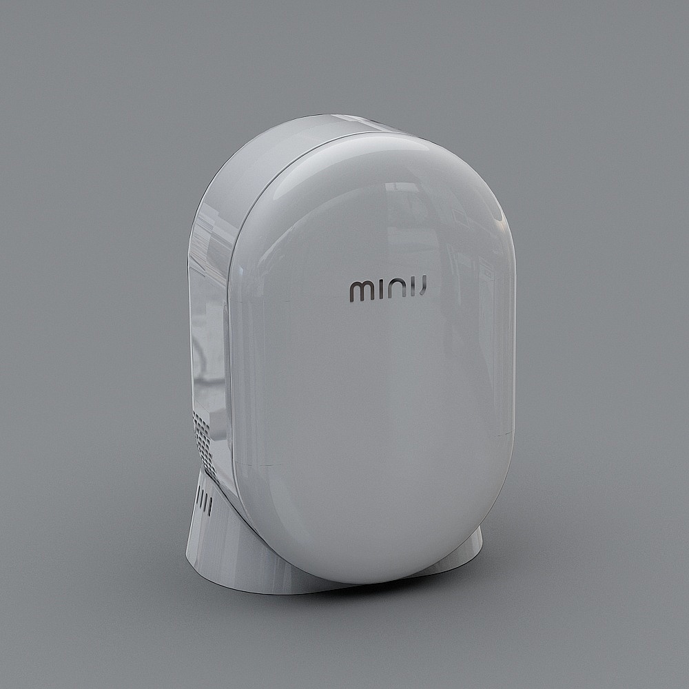 MiniJ Low-Polygon 3D Model with Futuristic Aesthetics