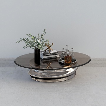 Sala de estar de villa moderna - Mesa de café-2