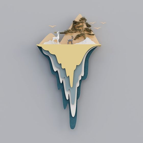 Dreamy Snow Mountain 3D model