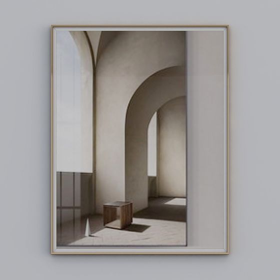 Arch Mirror 3D model for Modern Aesthetics