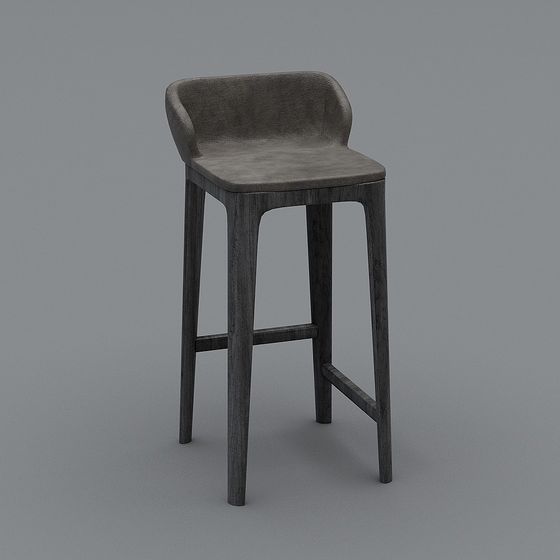 Stylish Low-Poly Bar Stool 3D model for Modern Spaces