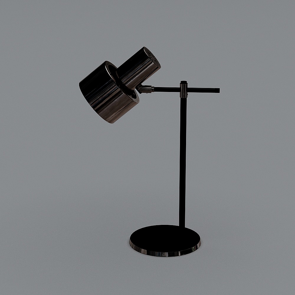 Modern fabric round bed-table lamp