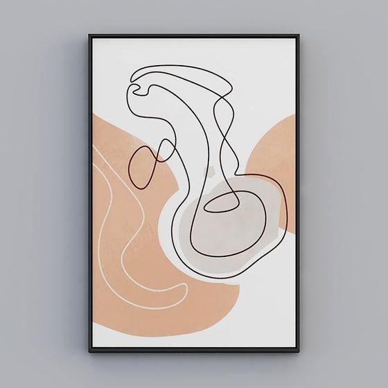 Abstract Lines 3D model for Artistic Creations