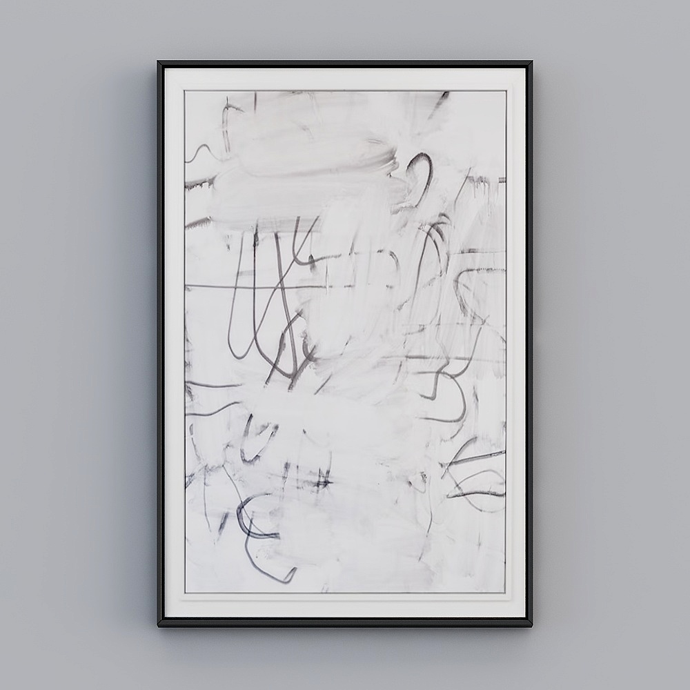 Modern black and white abstract decorative hanging painting-5