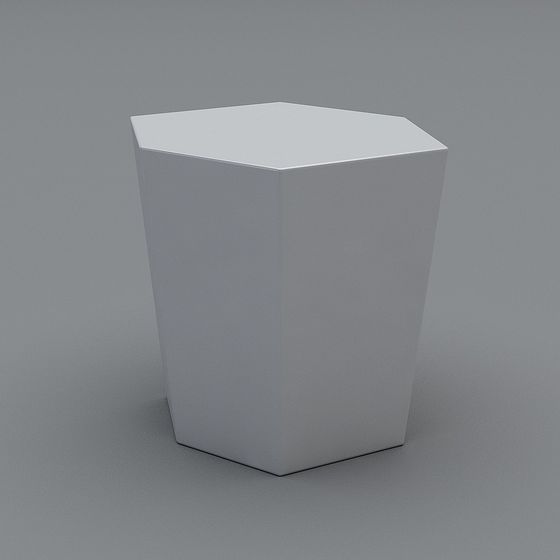 Minimalist Modern Hexagonal Stool 3D model