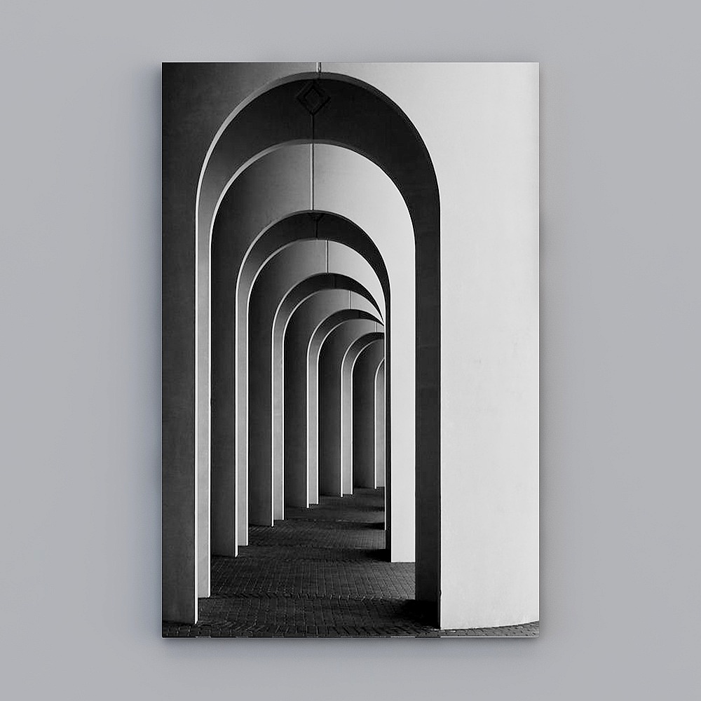 Soggiorno e Sala da Pranzo di Villa Moderna Minimalista - Pittura Murale