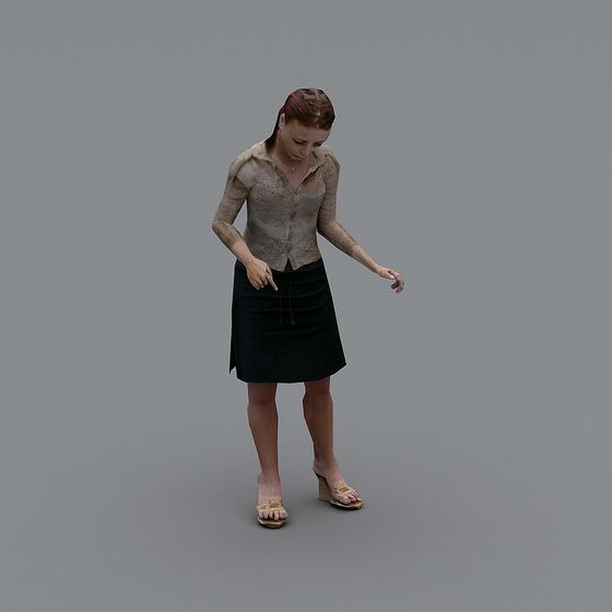 Stylish Female Figure 3D model for Urban Settings