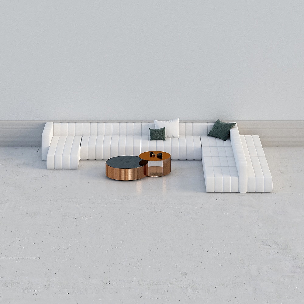 Modern Minimalist 3D Model Sofa