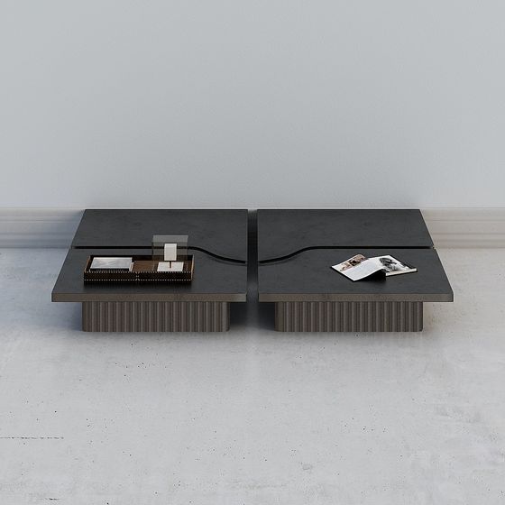 Stylish Dual-Level Coffee Table 3D model