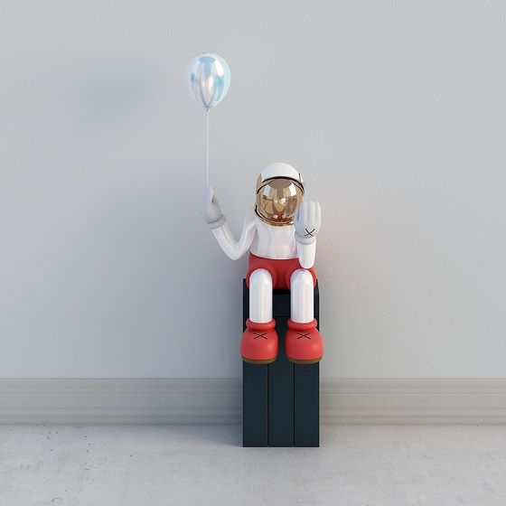 Whimsical Floating Astronaut 3D model