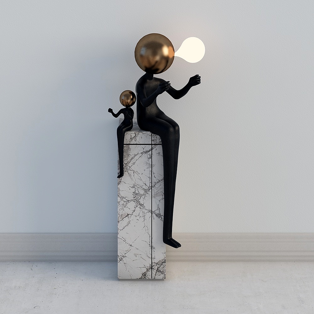 Modern sculpture ornament combination - artistic floor lamp