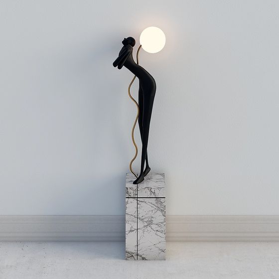 Moonlight Dancer 3D model - Artistic Floor Lamp