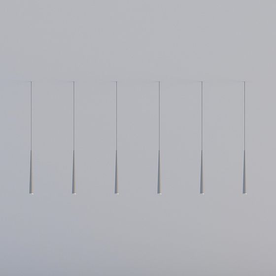 Suspended Light 3D model - Modern Minimalist Chandelier