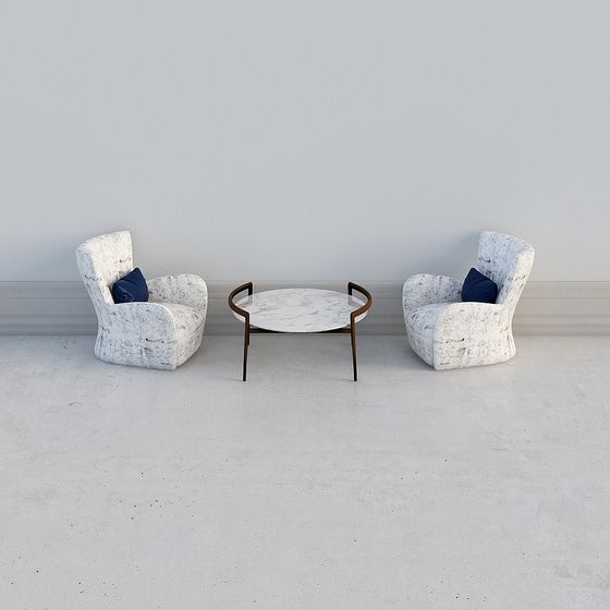 Urban Living Room Corner 3D model