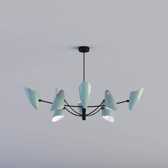 Stylish Low-Poly Pendant Light 3D model