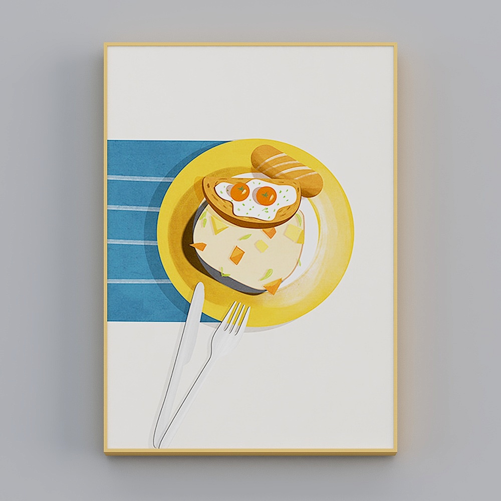 Taller feliz - Viento moderno - Pintura decorativa para sala de estar comedor - Zinjin puede comer