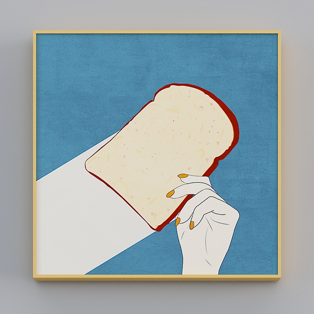 Happy Workshop - Modern Wind - Living Room Dining Room Decorative Painting - Zinjin can eat