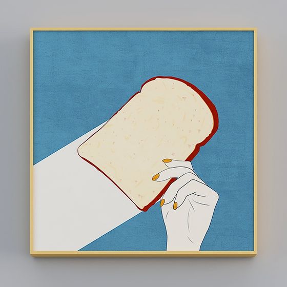 Bread in Hand 3D model