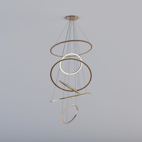 Suspended Halo Chandelier 3D model