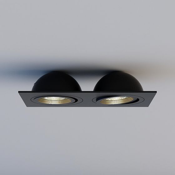 Double Head Recessed Light 3D model
