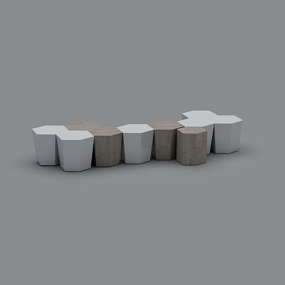 Khu vực văn phòng hiện đại - ghế nghỉ hình học