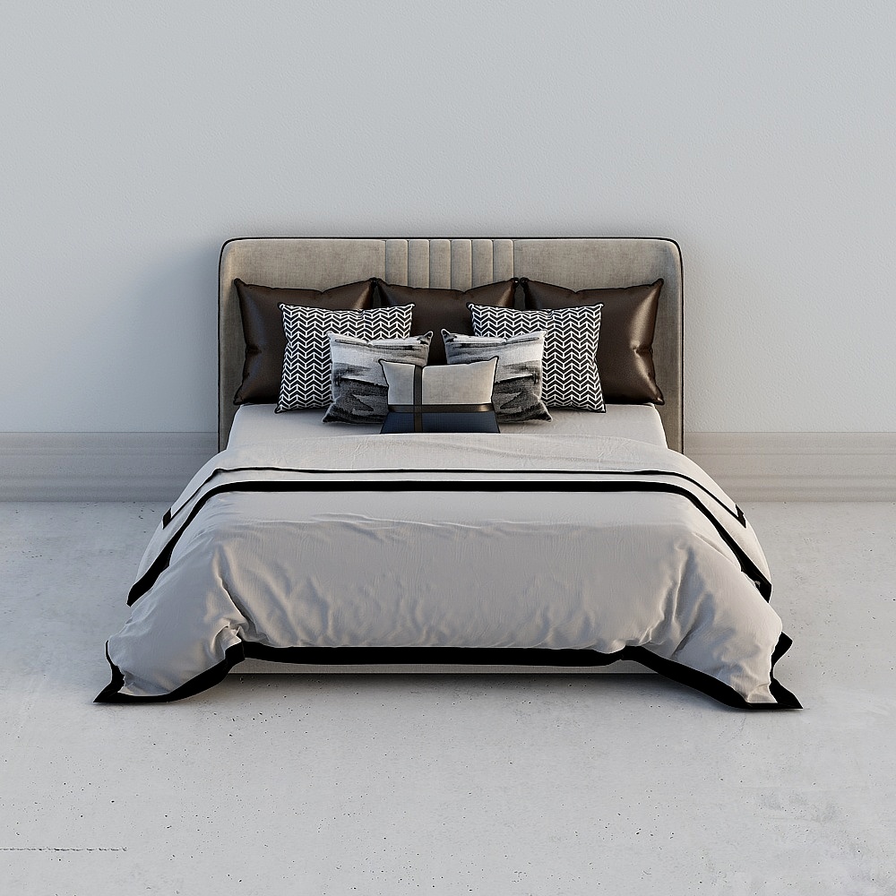 Cama grande de lujo ligero de estilo chino nuevo