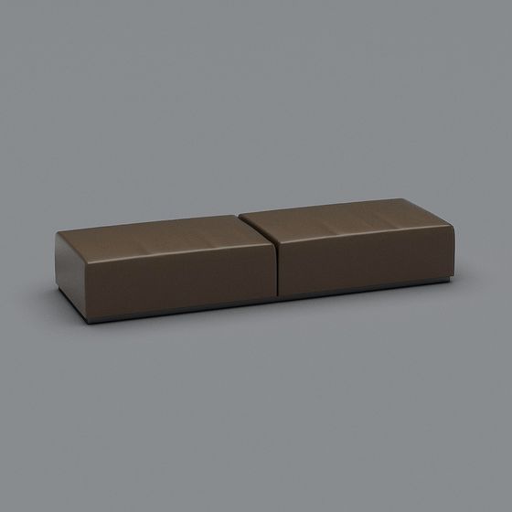 Brown Bench 3D Model