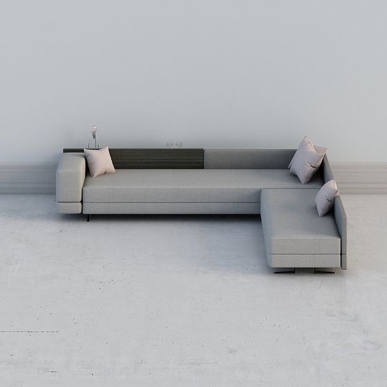 Modern Low-Polygon 3D Sofa Model